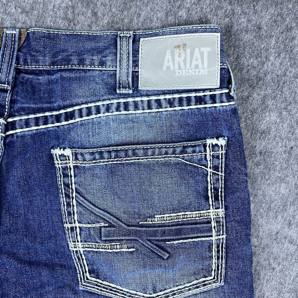 Ariat Men's Jeans M5 Slim Straight Medium Wash Blue Denim 100% Cotton Size 36x36 - Picture 6 of 15